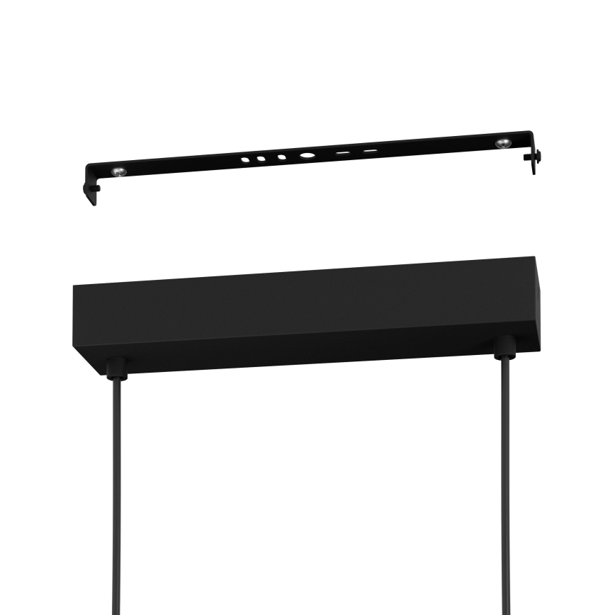 Eglo - LED Hämardatav lühter LED/57,5W/230V 3000K must + kaugjuhtimispult