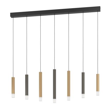 Eglo - LED Hämardatav lühter 7xLED/3,1W/230V 3000K antratsiit/kuldne