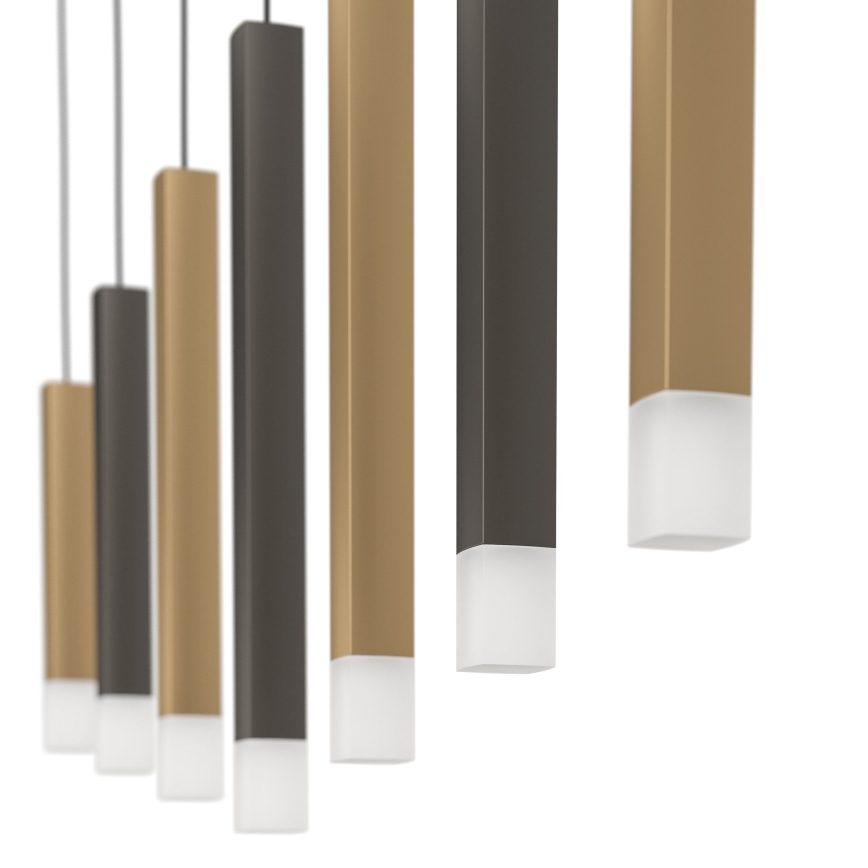 Eglo - LED Hämardatav lühter 7xLED/3,1W/230V 3000K antratsiit/kuldne