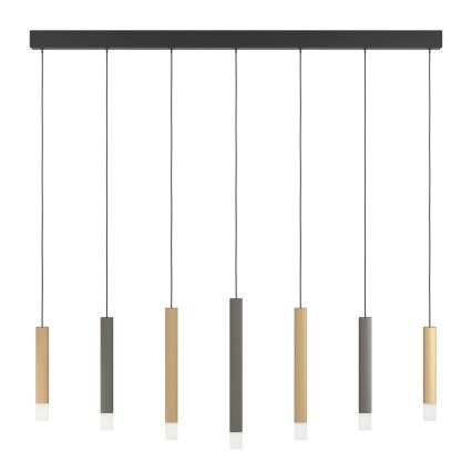 Eglo - LED Hämardatav lühter 7xLED/3,1W/230V 3000K antratsiit/kuldne