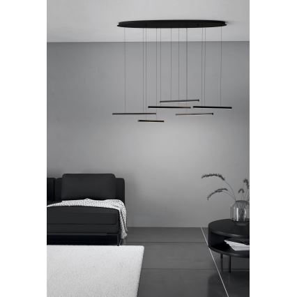 Eglo - LED Hämardatav lühter 6xLED/8,4W/230V 3000K must