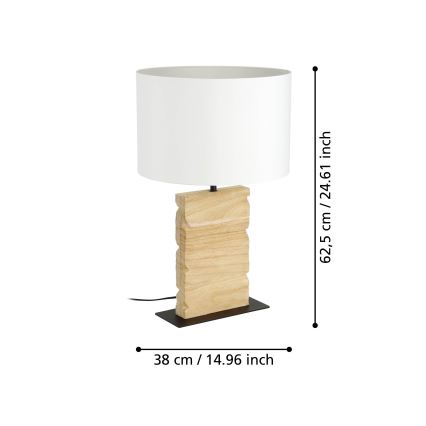 Eglo - Laualamp 1xE27/40W/230V 62,5 cm pruun