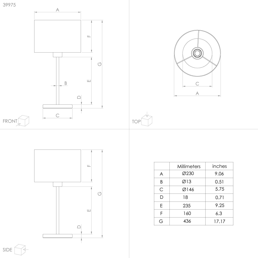 Eglo 39975 - Laualamp CASUARITA 1xE27/40W/230V sinine/kuldne