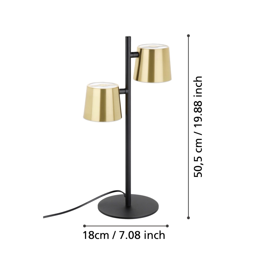 Eglo - LED Laualamp 2xGU10/4,6W/230V 3000K kuldne