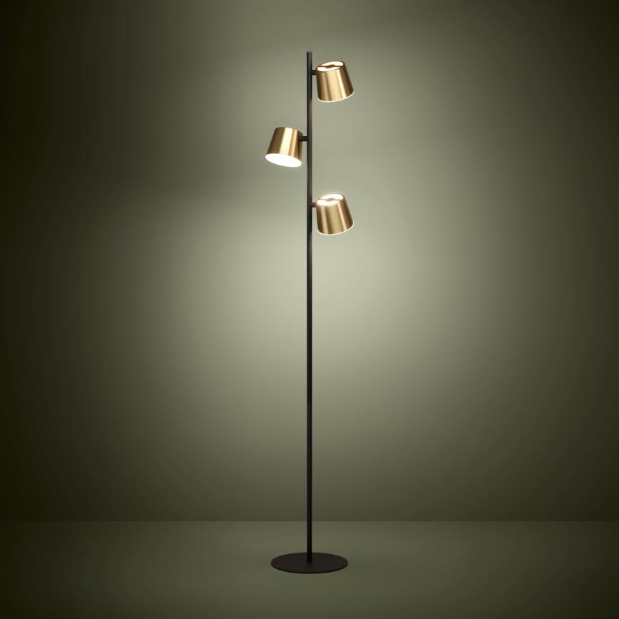 Eglo - LED Põrandalamp 3xGU10/4,6W/230V 3000K kuldne