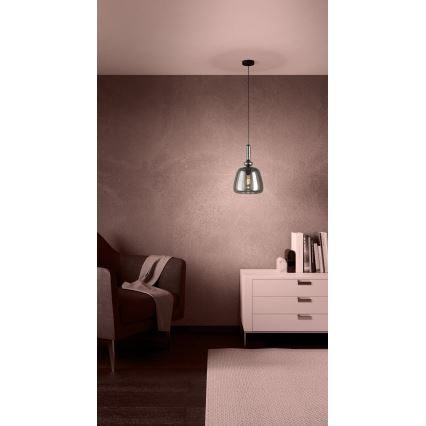 Eglo - Lühter 1xE27/40W/230V suitsune