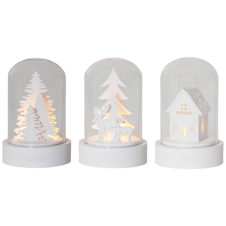 Eglo - KOMPLEKT 3x LED Jõulukaunistus 1xLED/0,06W/1xCR2032 valge