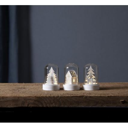 Eglo - 3-osaline LED-jõulukaunistuste komplekt LED/0,06W/1xCR2032, valge