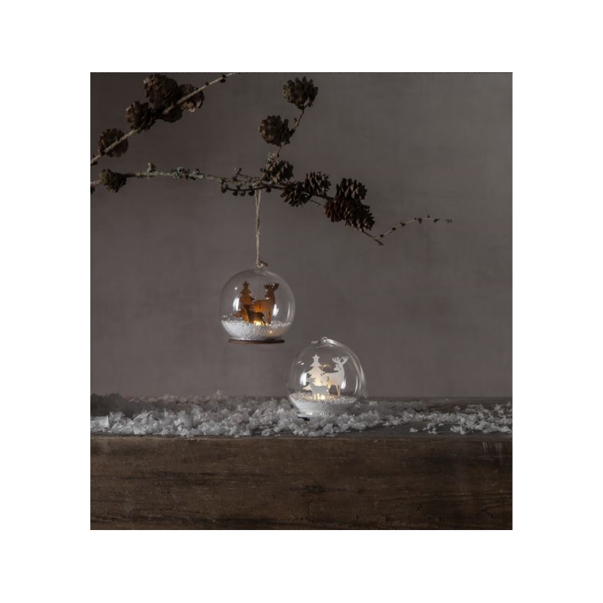 Eglo - LED Jõulukaunistus 1xLED/0,06W/1xCR2032 pruun