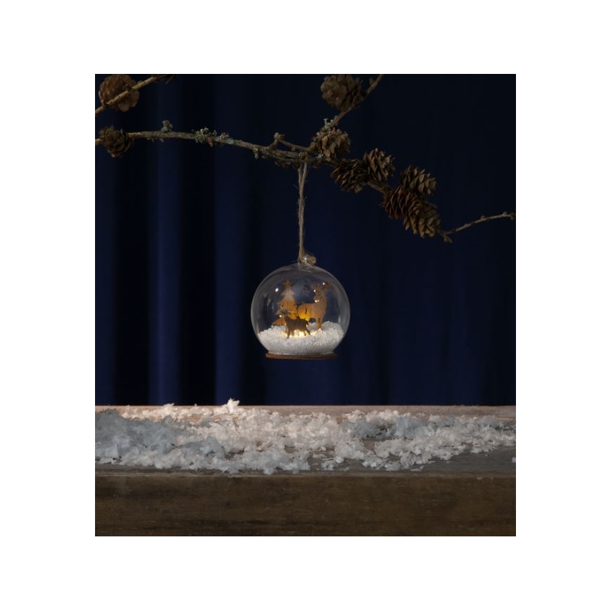 Eglo - LED Jõulukaunistus 1xLED/0,06W/1xCR2032 pruun