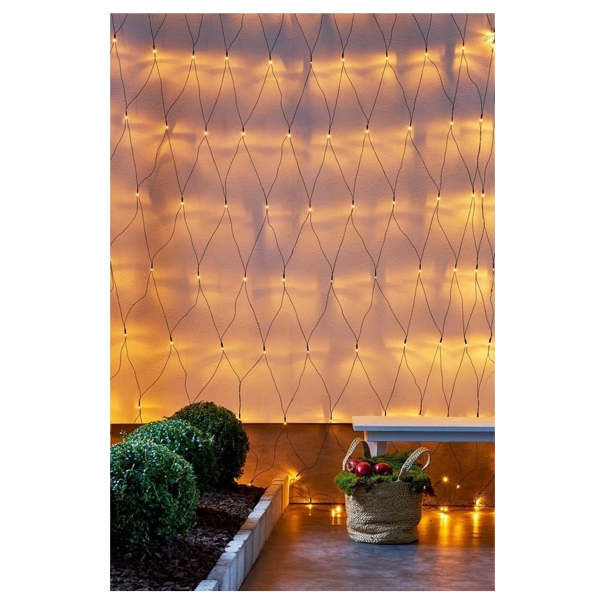 Eglo - LED Väli jõuluteemaline valguskett 160xLED 2m IP44 soe valge