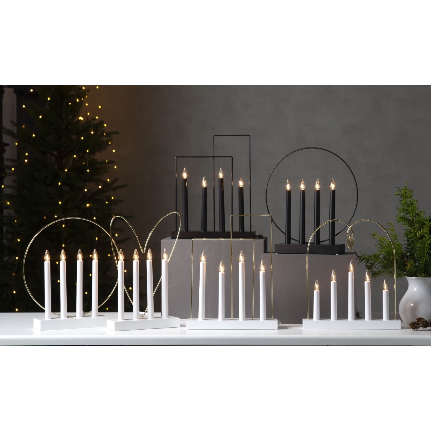 Eglo - Jõuluteemaline küünlajalg 4xE10/3W/230V must