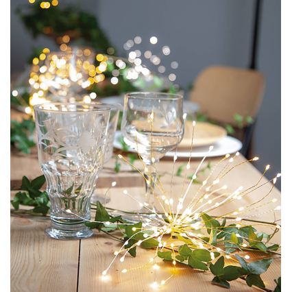 Eglo 411063 - LED-jõulukaunistus FIREWORK, 60 LED / 0,06 W / 3× AA, läbimõõt 26 cm