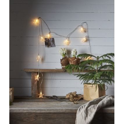 Eglo - LED Jõuluteemaline valguskett 10xLED 2,1m soe valge