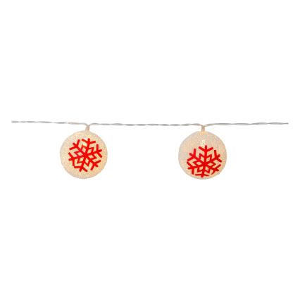 Eglo 411113 - LED Valguskett ORNAMENT 10xLED/3xAA 1,65m soe valge