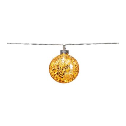 Eglo 411115 - LED jõulutuled GLITTER 10xLED/2xAA 1,65m soe valge