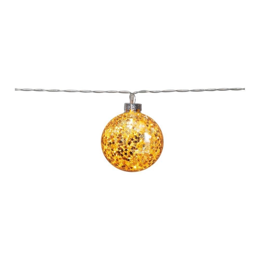 Eglo 411115 - LED jõulutuled GLITTER 10xLED/2xAA 1,65m soe valge