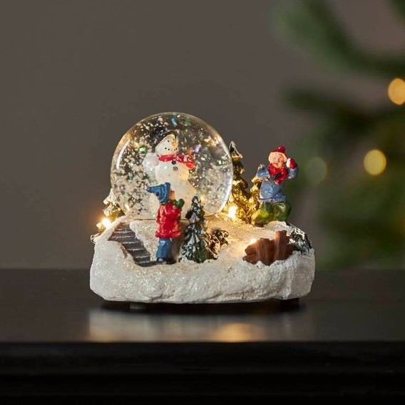 Eglo 411482 - LED Jõulukaunistus WINTERVILLE LED/2xAAA lumegloobus