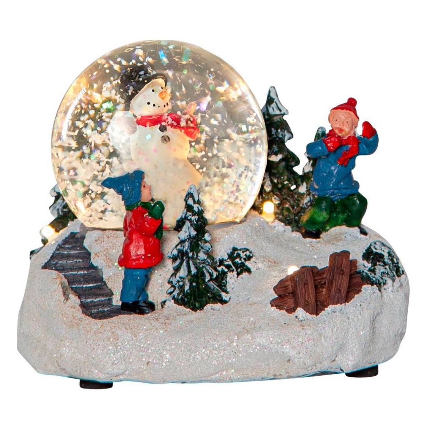 Eglo 411482 - LED Jõulukaunistus WINTERVILLE LED/2xAAA lumegloobus