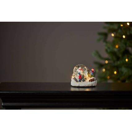 Eglo 411482 - LED Jõulukaunistus WINTERVILLE LED/2xAAA lumegloobus