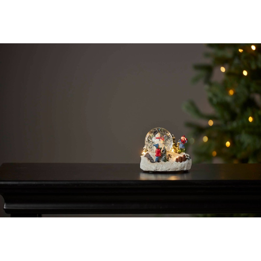 Eglo 411482 - LED Jõulukaunistus WINTERVILLE LED/2xAAA lumegloobus