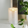 Eglo 411503 - LED-küünal FLAMME RUSTIC LED/2xAA hõbedane