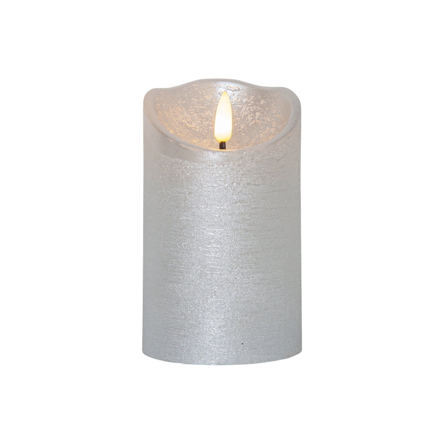 Eglo 411503 - LED-küünal FLAMME RUSTIC LED/2xAA hõbedane