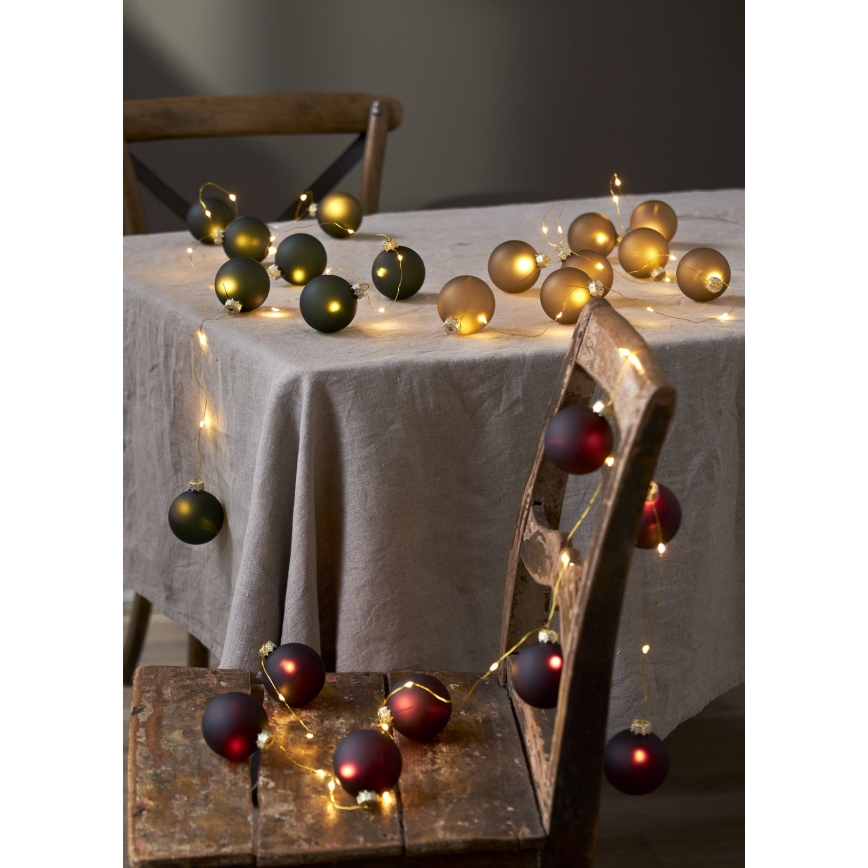 Eglo 411557 - Jõulutuled BLISS 22xLED/3xAA 2,6m soe valge