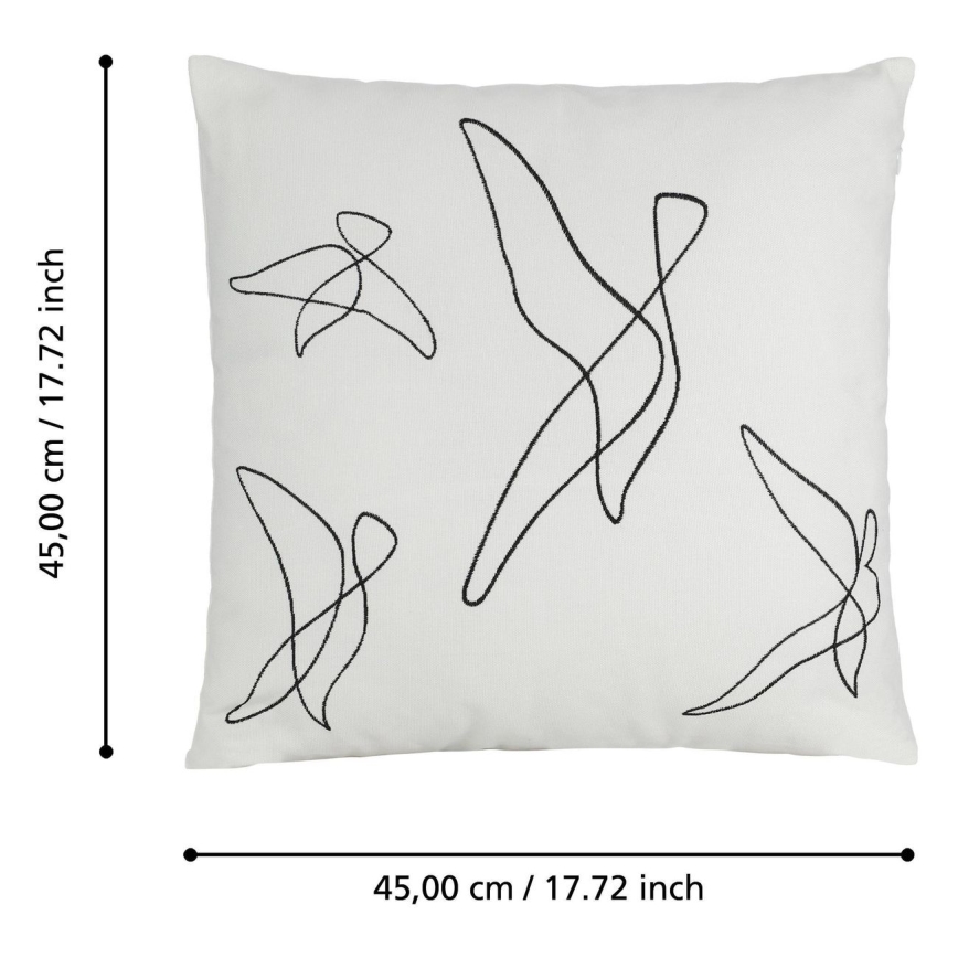Eglo - Dekoratiivne padi 45x45 cm valge/must