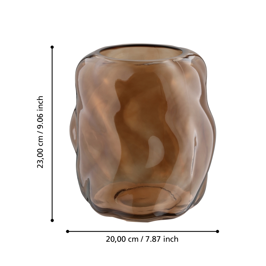Eglo 421238 - Klaasvaas MAROSAVA 23x20 cm pruun/suitsune