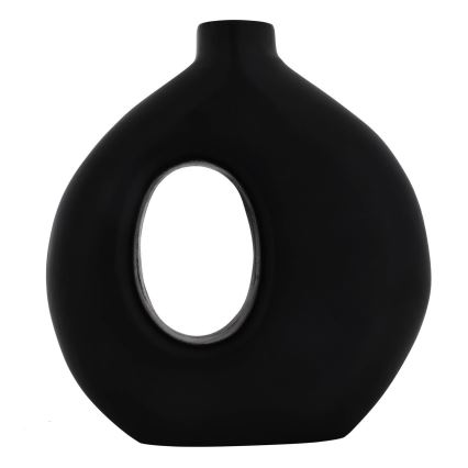 Eglo - Puidust vaas 16,5x18 cm must