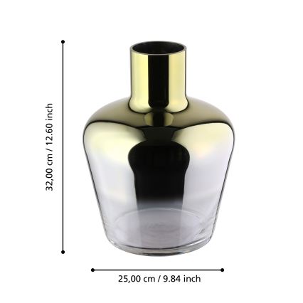 Eglo 421368 - Kuldne klaasvaas SAMUNTAI 32x25 cm