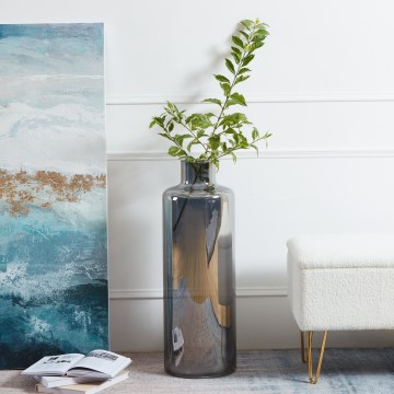 Eglo 421381 - klaasvaas NABAS 73x25 cm must/suitsune