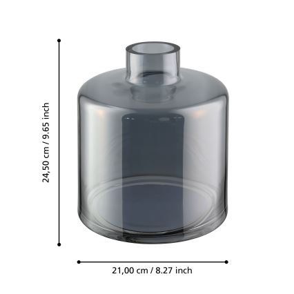 Eglo 421385 - Klaasvaas NABAS 24,5x21 cm must/suitsuhall