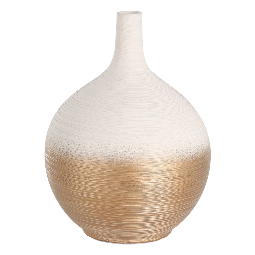 Eglo - Keraamiline vaas 22x16 cm valge/kuldne
