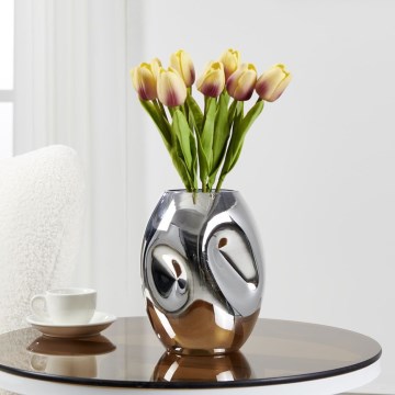 Eglo 421688 - Klaasvaas XIPORAI 19,8x14,5 cm läikiv kroom