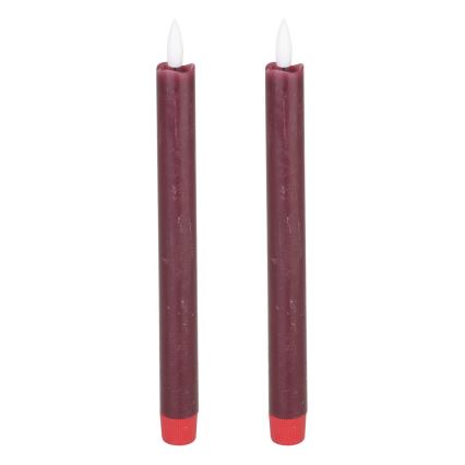 Eglo - KOMPLEKT 2X LED Küünal LED/1xAAA 24,5 cm punane