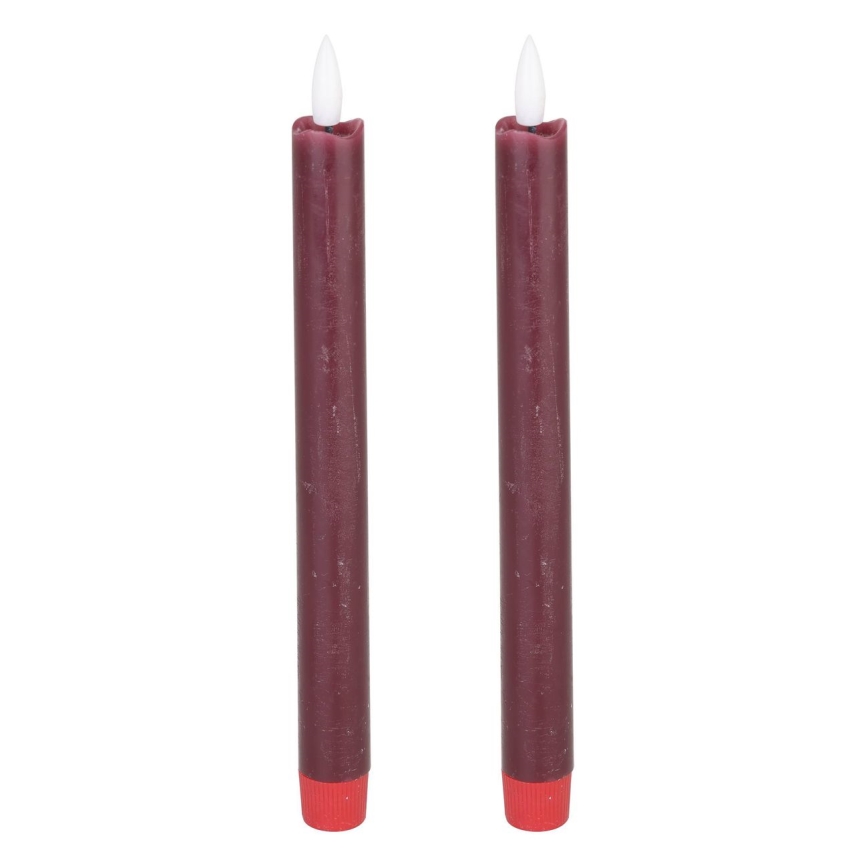 Eglo - KOMPLEKT 2X LED Küünal LED/1xAAA 24,5 cm punane
