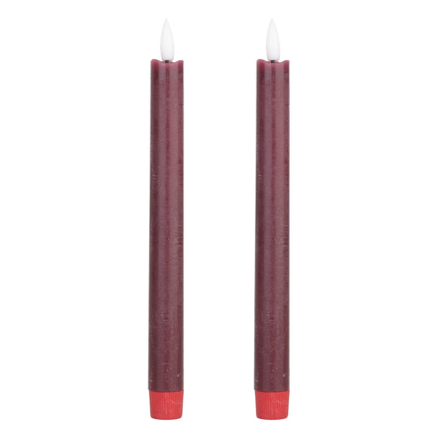 Eglo - KOMPLEKT 2X LED Küünal LED/1xAAA 24,5 cm punane