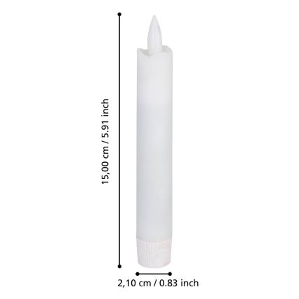 Eglo - KOMPLEKT 2X LED Küünal LED/1xAAA 15 cm valge