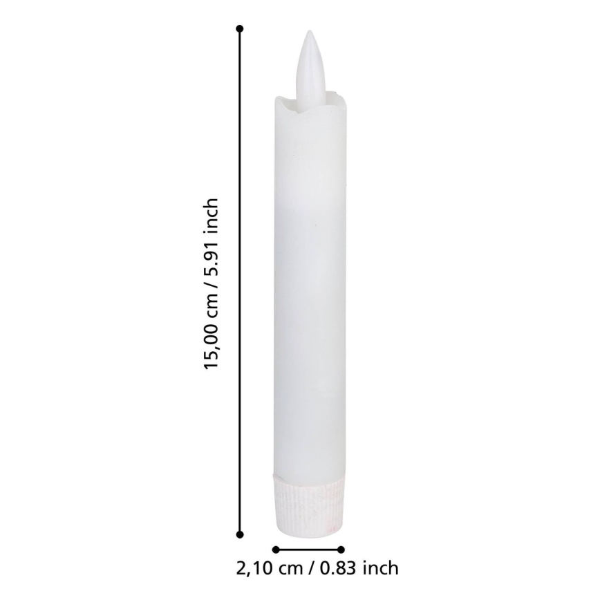 Eglo - KOMPLEKT 2X LED Küünal LED/1xAAA 15 cm valge