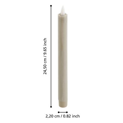 Eglo - KOMPLEKT 2X LED Küünal LED/1xAAA 24,5 cm beež