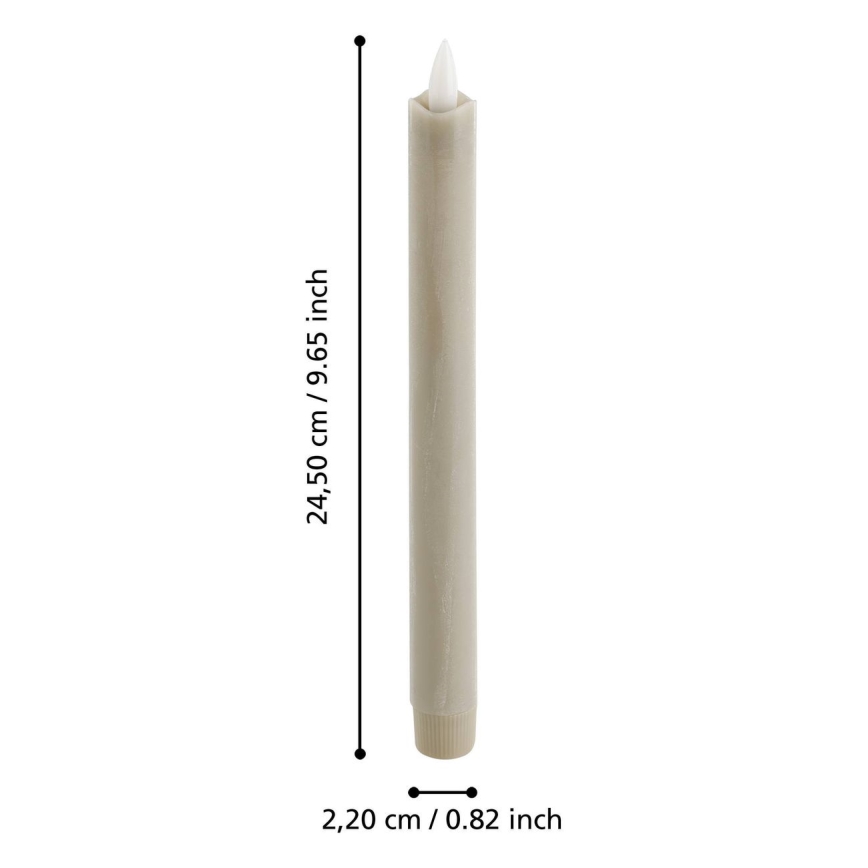 Eglo - KOMPLEKT 2X LED Küünal LED/1xAAA 24,5 cm beež
