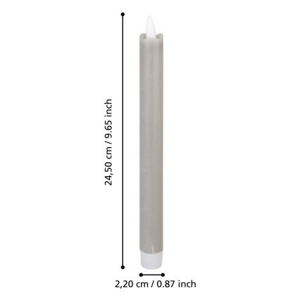 Eglo - KOMPLEKT 2X LED Küünal LED/1xAAA 24,5 cm hall