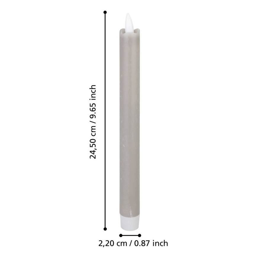 Eglo - KOMPLEKT 2X LED Küünal LED/1xAAA 24,5 cm hall