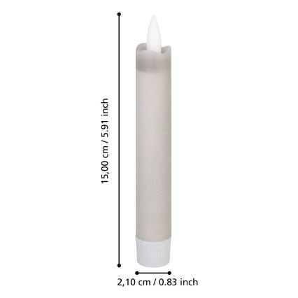 Eglo 422223 - KOMPLEKT 2X LED Küünal ANTANABE LED/1xAAA 15 cm hall