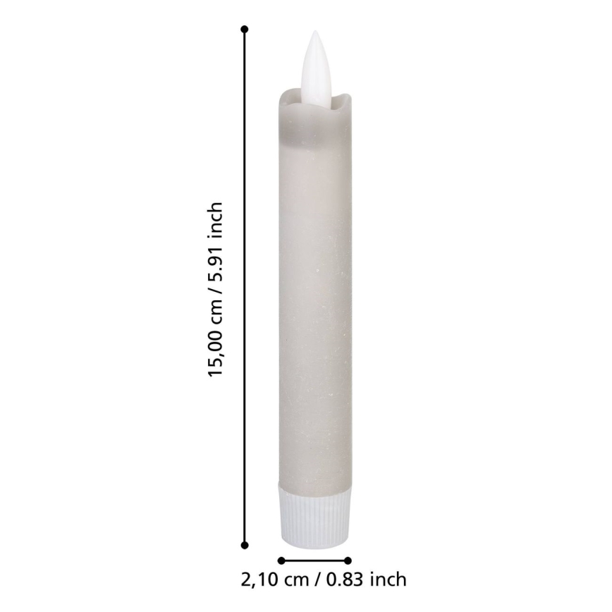 Eglo 422223 - KOMPLEKT 2X LED Küünal ANTANABE LED/1xAAA 15 cm hall