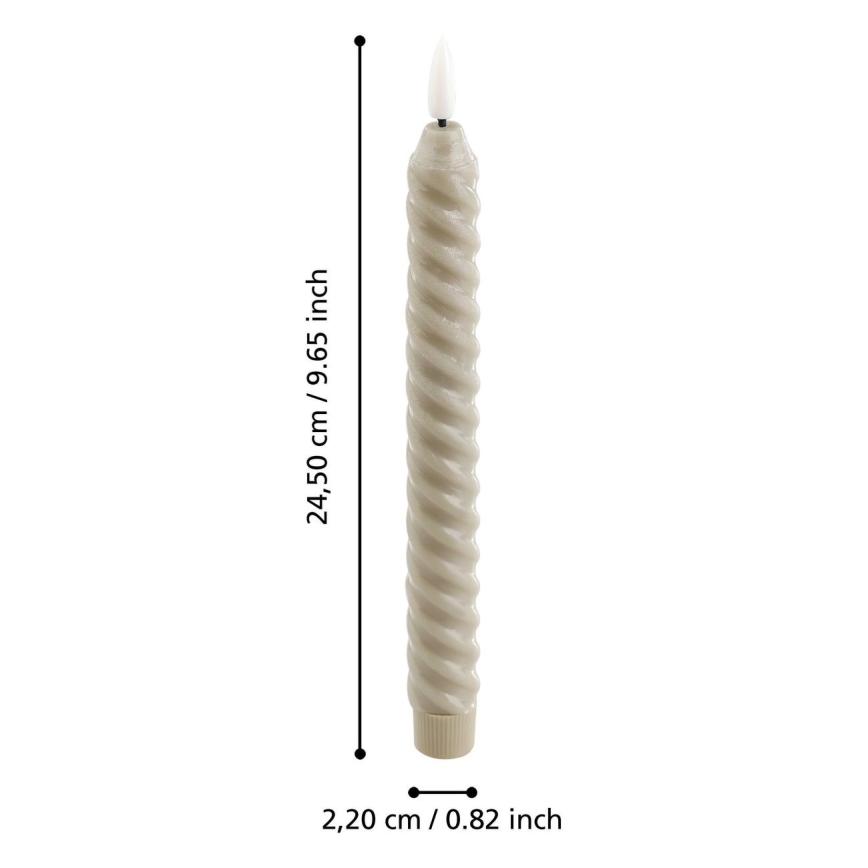 Eglo - KOMPLEKT 2X LED Küünal LED/1xAAA 24,5 cm beež