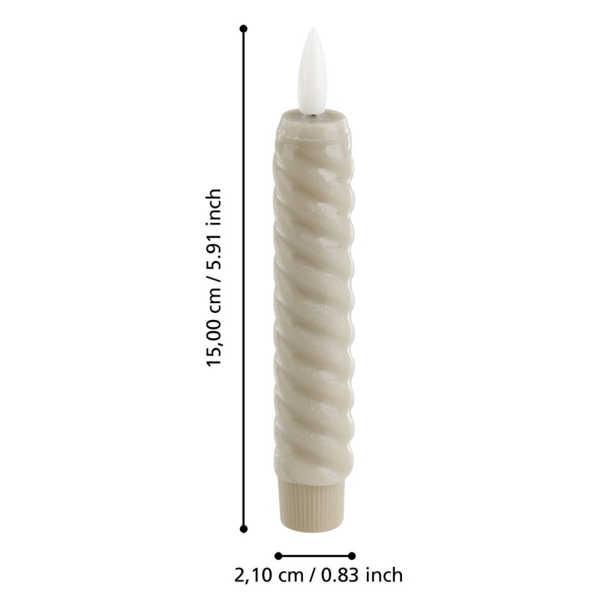 Eglo - KOMPLEKT 2X LED Küünal LED/1xAAA 15 cm beež