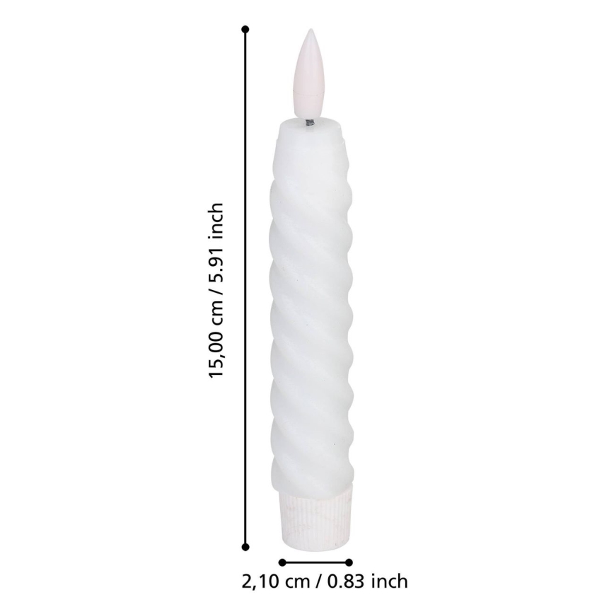 Eglo - KOMPLEKT 2X LED Küünal LED/1xAAA 15 cm valge